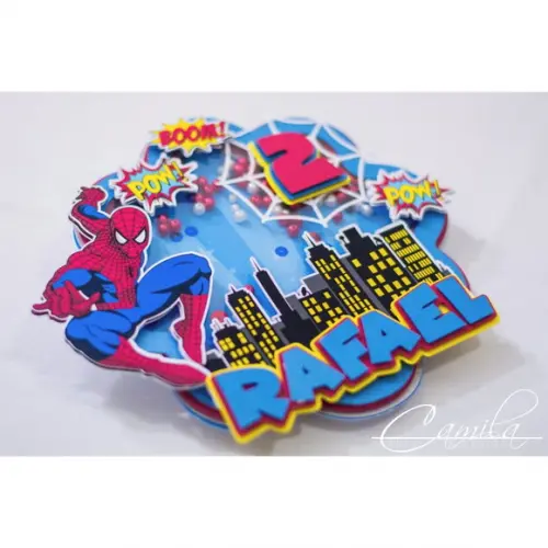 Topo de Bolo Shaker Homem Aranha