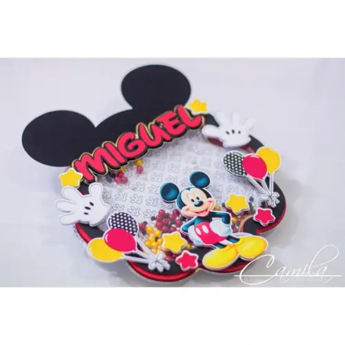 Topo de Bolo Shaker Mickey