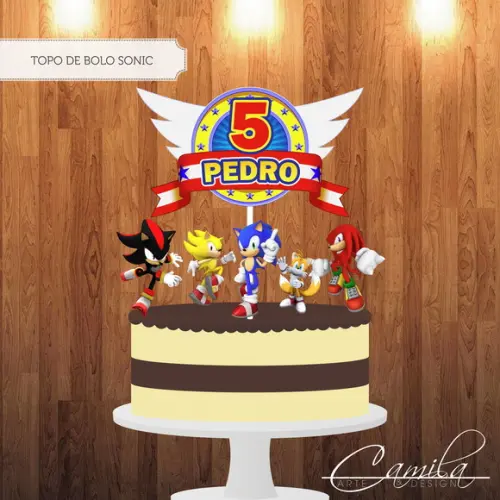 Topo de Bolo Sonic