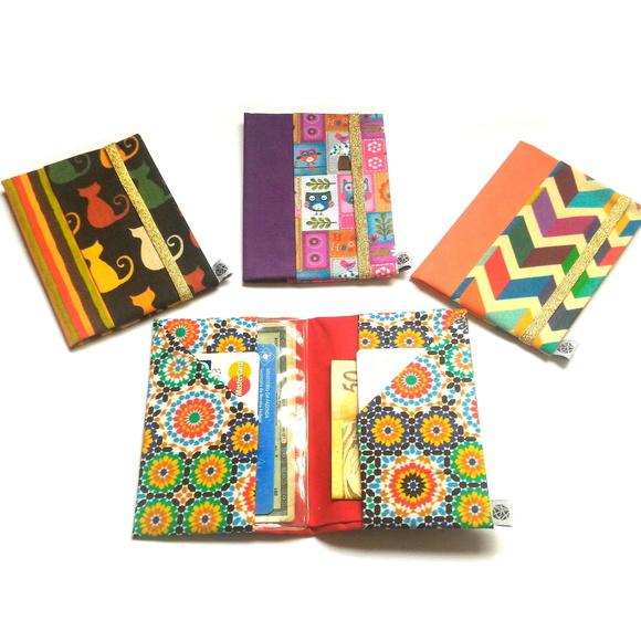 Carteira Slim - Floral e corações