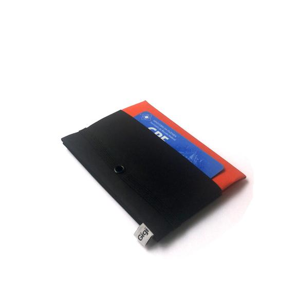Carteira Slim - Preto e Laranja