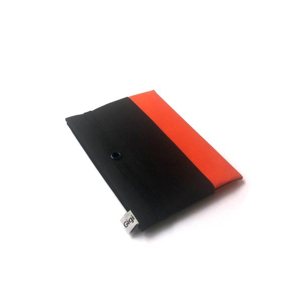 Carteira Slim - Preto e Laranja
