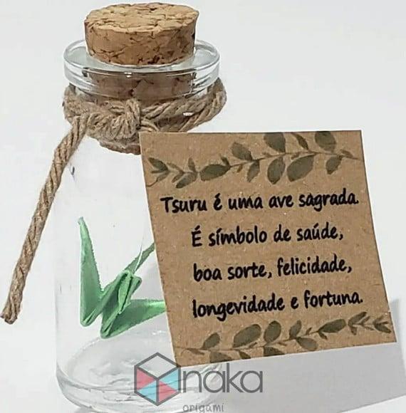 Encomenda Carla - Vidrinho de Tsuru com Tag e 10x Tsurus 13c