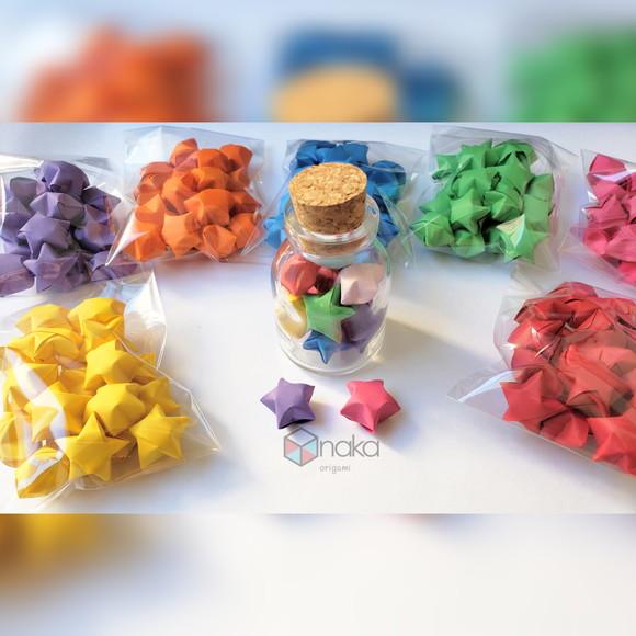 Estrelinhas de Origami - Pacote com 30 Estrelinhas de 1,5cm