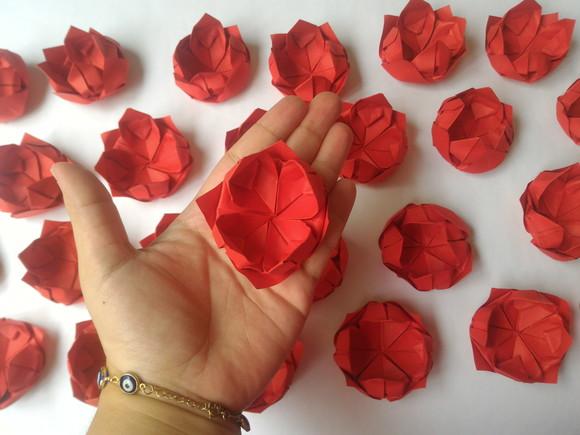 Forminha Origami - Flor de Lótus - 10 Unidades