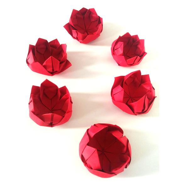 Forminha Origami - Flor de Lótus - 10 Unidades