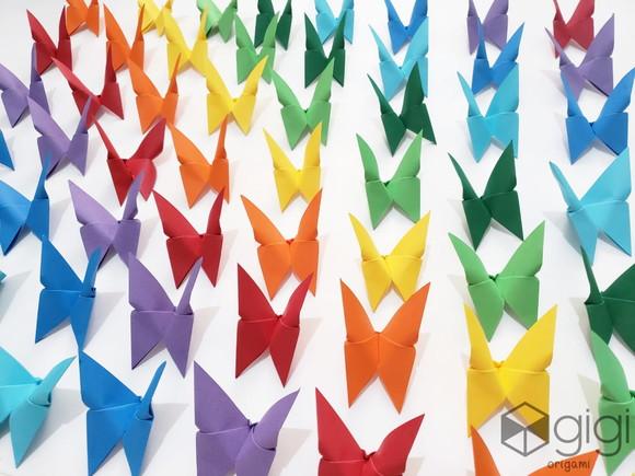 Kit 10x Borboletas Coloridas de Origami - Pronta Entrega