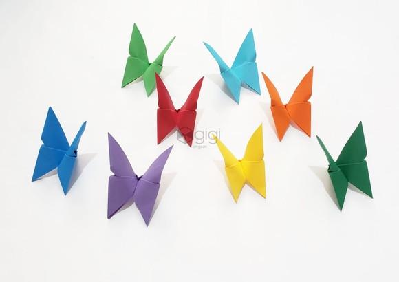 Kit 10x Borboletas Coloridas de Origami - Pronta Entrega