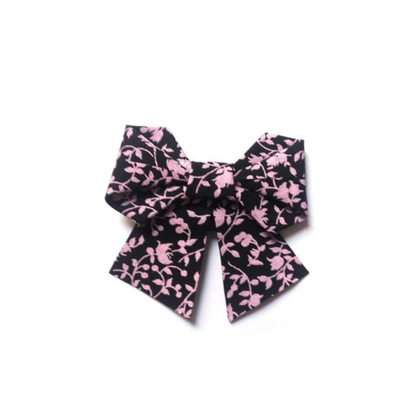 Lacinho TicTac - Floral Preto e Rosa