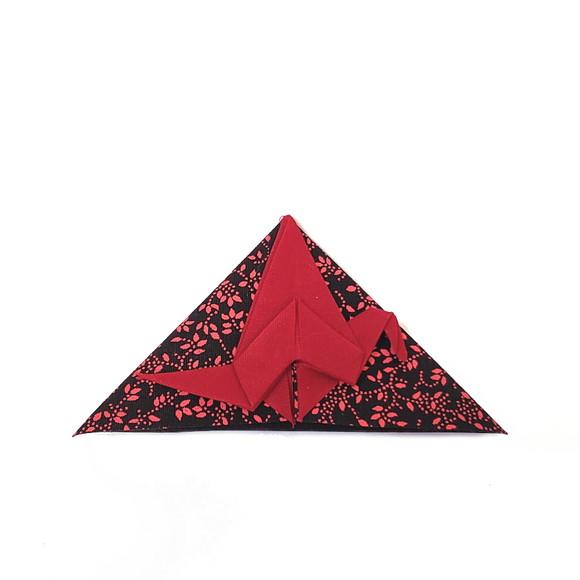 Marcador de Livro Tsuru - Floral Vermelho