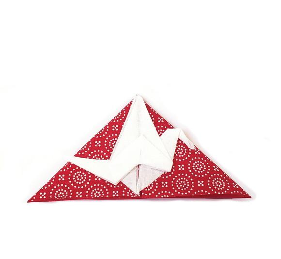 Marcador de Livro Tsuru - Poá branco e vermelho