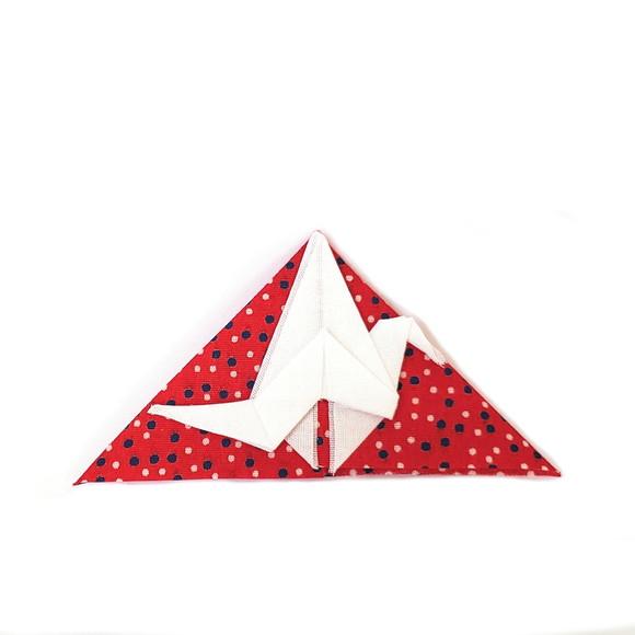 Marcador de Livro Tsuru - Poá vermelho e branco