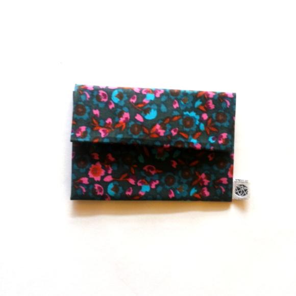 Mini Porta Moedas - Floral Verde e Rosa