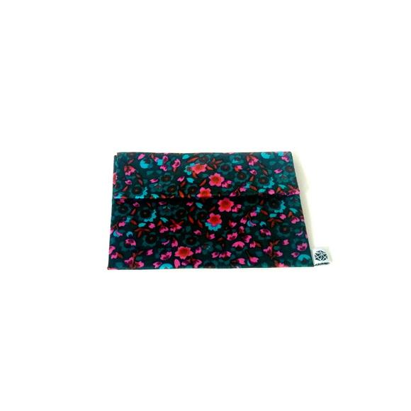 Porta Moedas/ID - Floral Verde