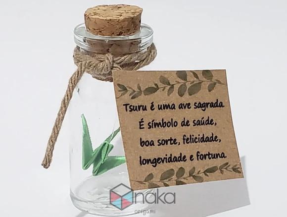 Tsuru no Vidrinho com Tag - 50 Unidades