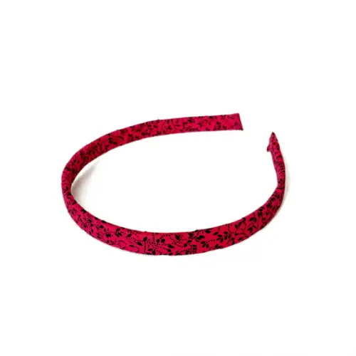 Arquinho Floral Rosa/preto
