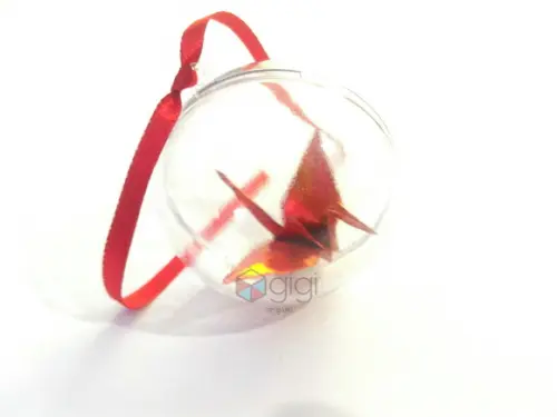 Bolinha de Natal - Tsuru Vermelho