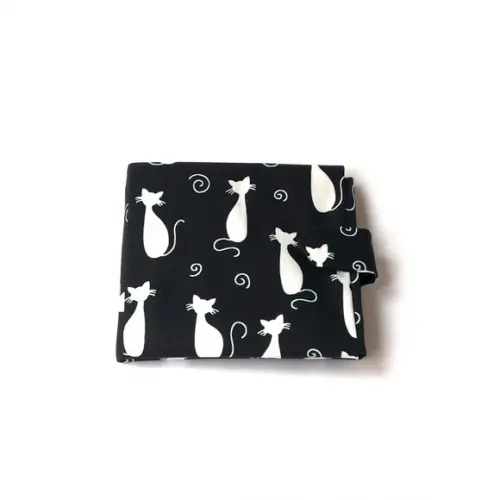 Carteira Gatos Branco e Preto
