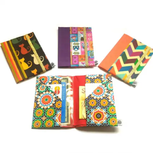 Carteira Slim - Floral e corações