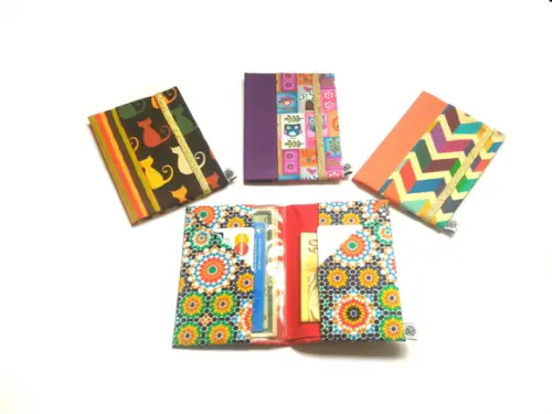 Carteira Slim - Xadrez Lilás I