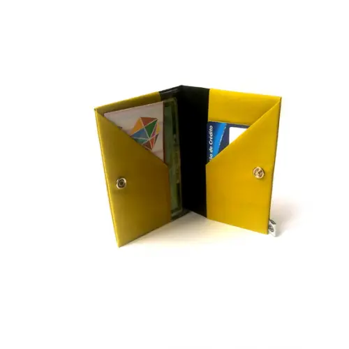 Carteira Slim - Verde Lima e Preto