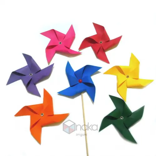Cataventos Colors - Tamanho 13cm - 10 Unidades