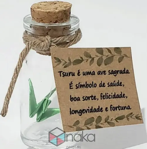 Encomenda Carla - Vidrinho de Tsuru com Tag e 10x Tsurus 13c