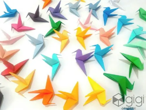 Encomenda Lívia - Kit com 15 Beija Flores de origami