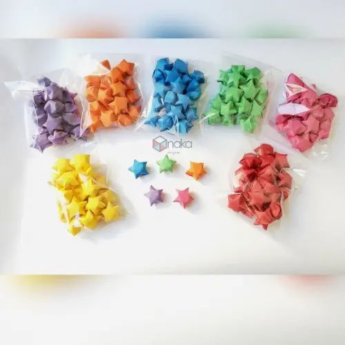 Estrelinhas de Origami - Pacote com 30 Estrelinhas de 1cm