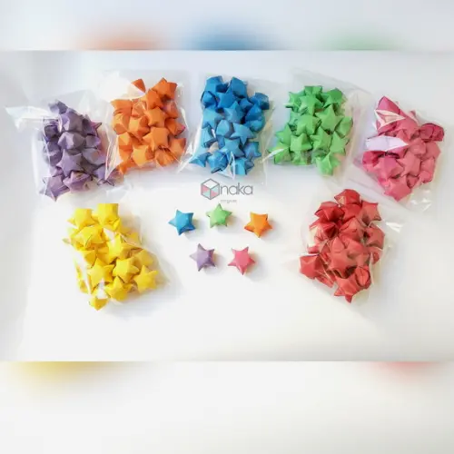 Estrelinhas de Origami - Pacote com 30 Estrelinhas de 1,5cm