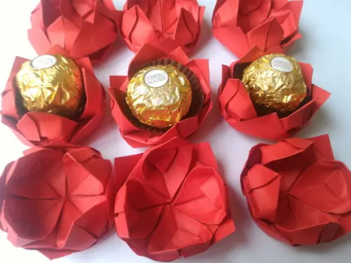 Forminha Origami - Flor de Lótus - 10 Unidades