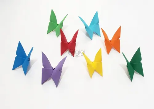 Kit 10x Borboletas Coloridas de Origami - Pronta Entrega