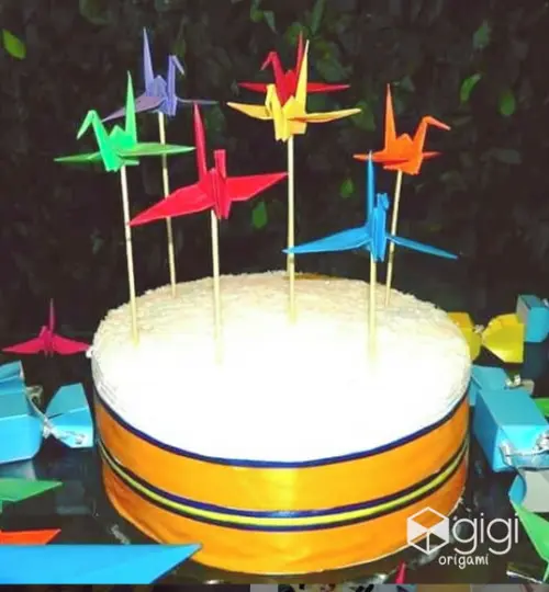 Kit 5 Toppers De Tsurus Para Bolo