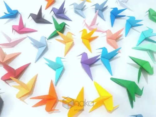 Kit 80x Beija Flores de Origami - Pronta Entrega