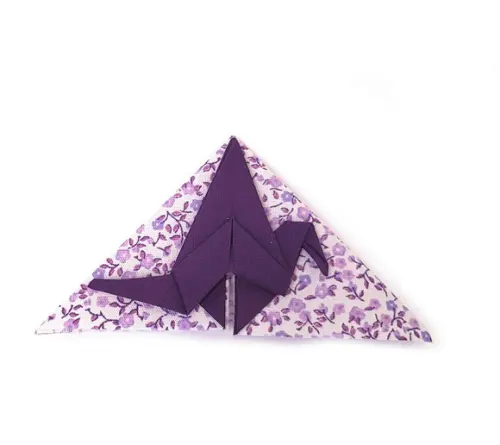 Marcador de Livro Tsuru - Floral lilás