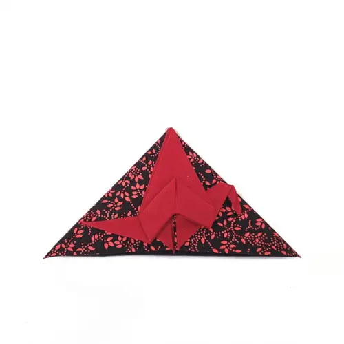 Marcador de Livro Tsuru - Floral Vermelho