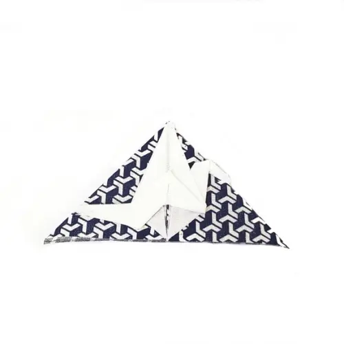 Marcador de Livro Tsuru - Geometric azul e branco