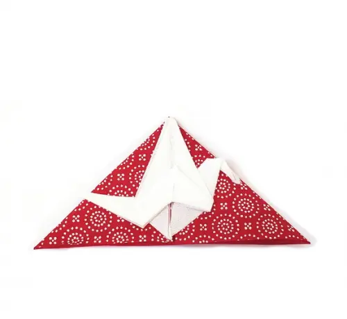 Marcador de Livro Tsuru - Poá branco e vermelho