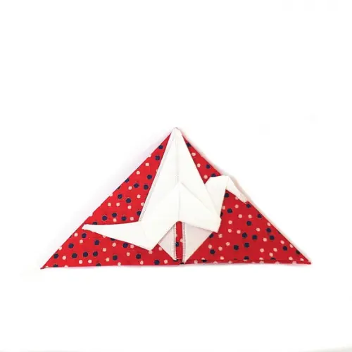 Marcador de Livro Tsuru - Poá vermelho e branco
