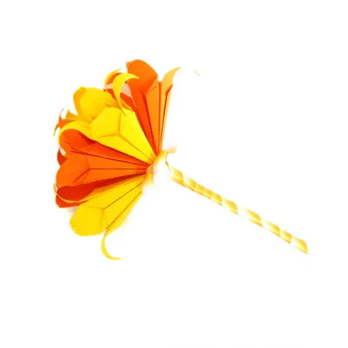 Mini Buquê Lírios - Laranja/Amarelo