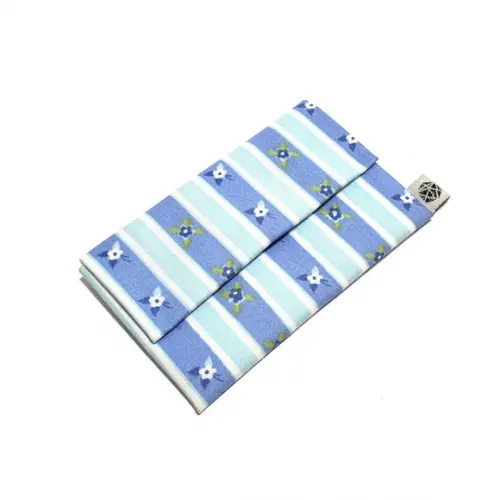 Mini Porta Moedas - Azul listras e floral