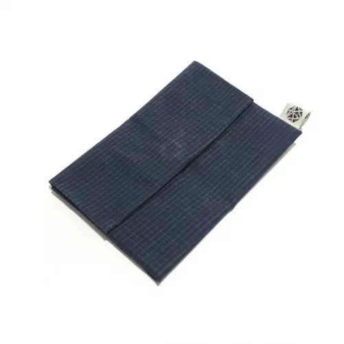 Mini Porta Moedas - Azul Quadriculado Mini