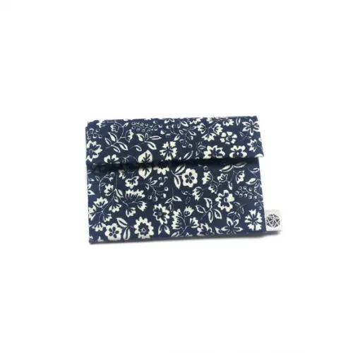 Mini Porta Moedas - Floral Azul