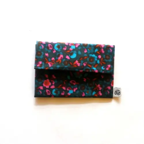Mini Porta Moedas - Floral Verde e Rosa
