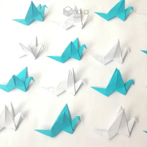 Origamis no Fio - 10 Fios com Origamis 7cm