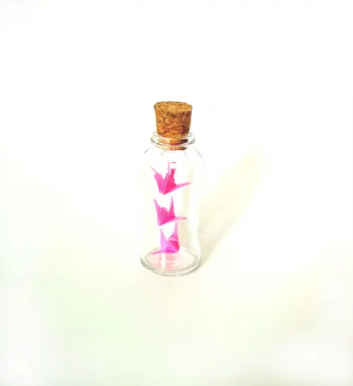 Vidrinho de Tsuru Triplo - Rosa