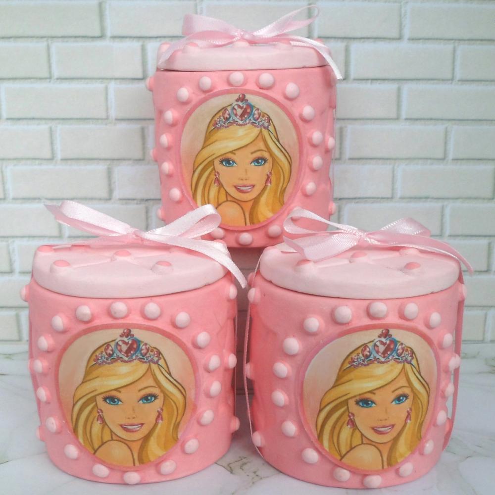Lembrancinha Barbie Caixinha De Gesso Para Festas  E Aniversário