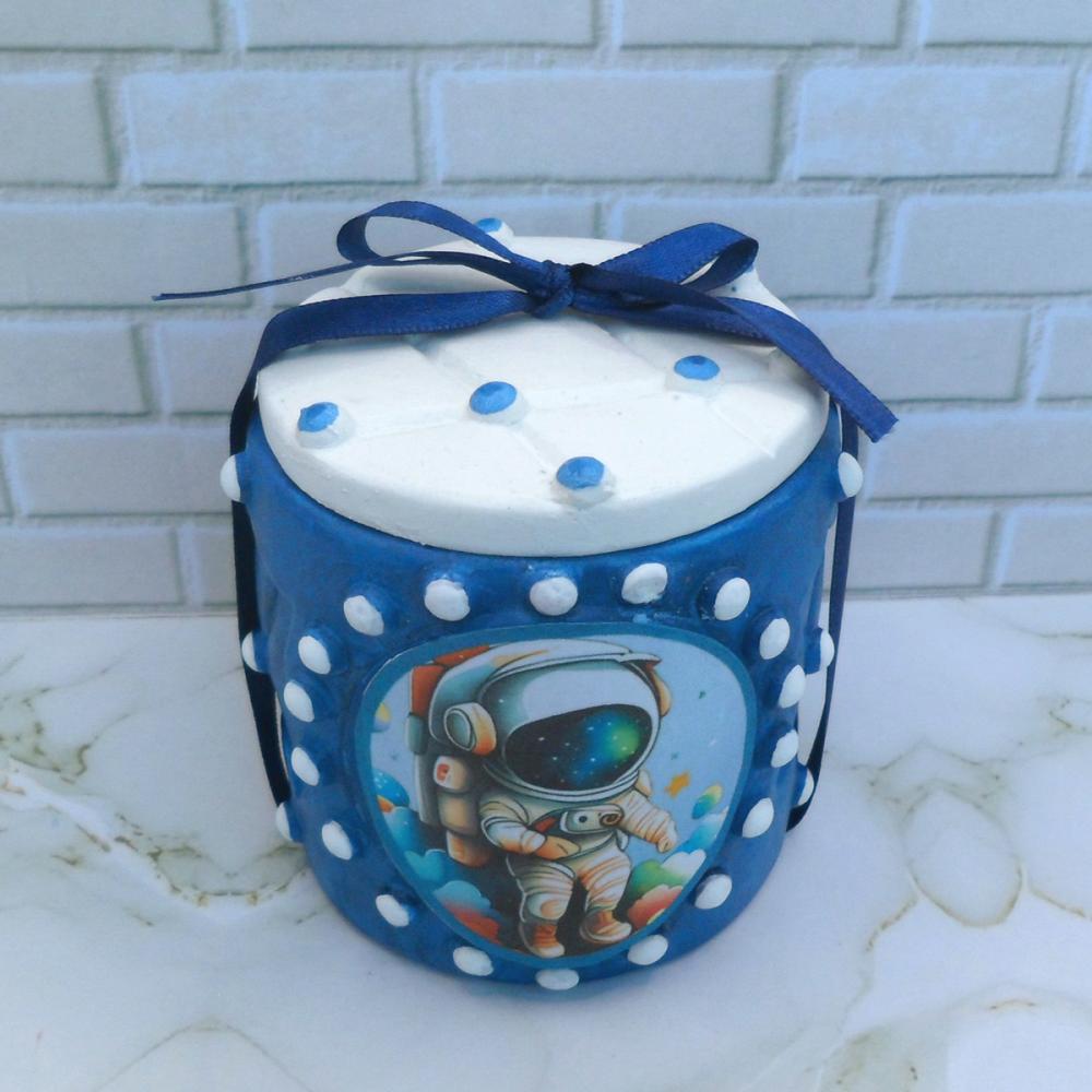 Lembrancinha Astronauta Caixinha De Gesso Para Festas