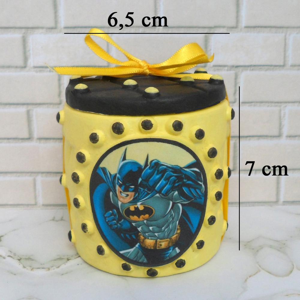10 Lembrancinha Batman Caixinha De Gesso Para Festas