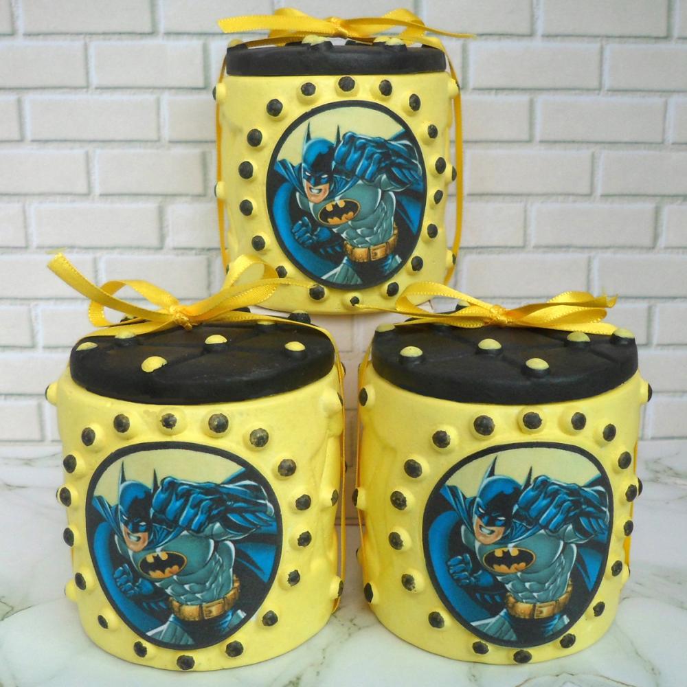 10 Lembrancinha Batman Caixinha De Gesso Para Festas